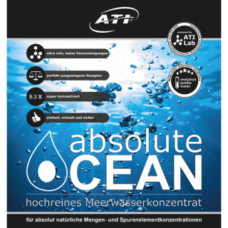Absolute Ocean 8.33-fach konzentriertes Meerwasser 2x 10,2 Liter