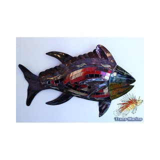 Fisch aus Metall mit Mosaik ca. 40x28cm länglich