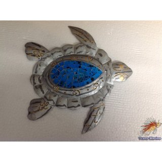 Schildkröte aus Metall mit Mosaik ca. 30x30cm