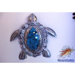Schildkröte aus Metall mit Mosaik ca. 30x30cm